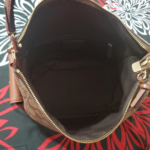 Coach Pennie Signature Redwood Shoulder Crossbody Bag - Picture 8 of 9